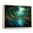 thumbnail image 2 of Designart "Canopy River Forest Emerald wall decor" Landscapes Floater Framed Wall Art Print, 2 of 7