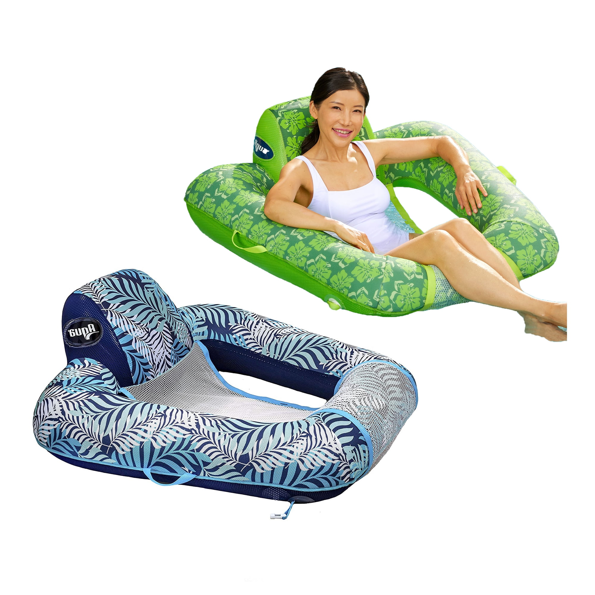 Aqua Zero Gravity Inflatable Comfort Swimming Pool Chair Lounge Float Blue Fern for sale online 