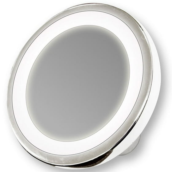 Rucci Professional 10x Magnification Water Resistant Led Suction Mirror