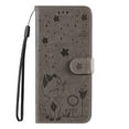 thumbnail image 4 of SaniMore for Samsung Galaxy A23 5G 6.6" 2023 Case, PU Leather Skin with Embossed Cat Flip Magnetic Cover Card Slots Kickstand Detachable Lanyard Full Around Wallet Case For Galaxy A23 5G, Gray, 4 of 12