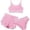 Pink, variant on DGQPLPD Girls One Piece Swimsuit 3 Piece Bikini Swimwear Set Sporty Bathing Suit with Adjustable Tops and Comfy Shorts for Kids Pink 11-12 Years