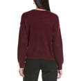 thumbnail image 2 of CeCe womens  Flower Applique Sweater, l, Red, 2 of 3
