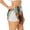 White, variant on Cool Camel Oasis Vibes Printed 2 in 1 Women's Workout Shorts for Athletic Gym Running Shorts with Phone Pockets-