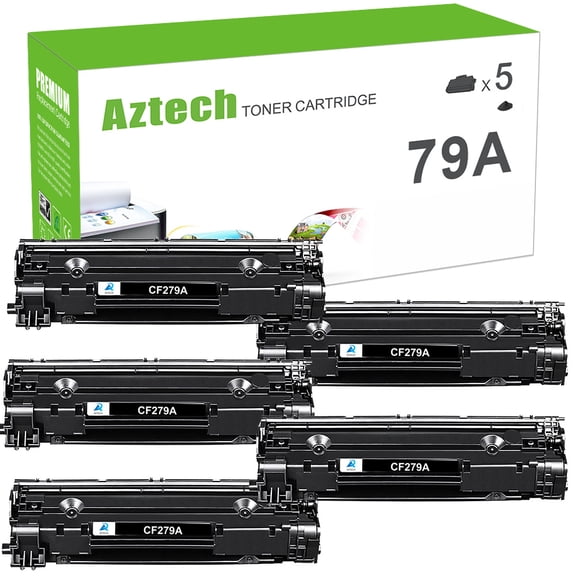 A AZTECH 5-Pack Compatible Toner Cartridge for HP CF279A 79A Laserjet Pro M12w M12a MFP M26nw M26a Printer Ink (Black)