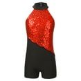 thumbnail image 3 of Haitryli Kids Girls Sleeveless Sequins Dance Leotards Gymnastic Bodysuit One Piece Romper Jumpsuit Dancewear Red 14, 3 of 7