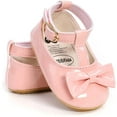 thumbnail image 5 of Baby Girls Shoes Mary Jane Flats Shoes Anti-Slip Soft Rubber Sole Toddler First Walkers Princess Dress Shoes, 5 of 6