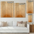 thumbnail image 4 of Designart 'Orange Sun Print On Beige III' Modern Print on Natural Pine Wood, 4 of 5