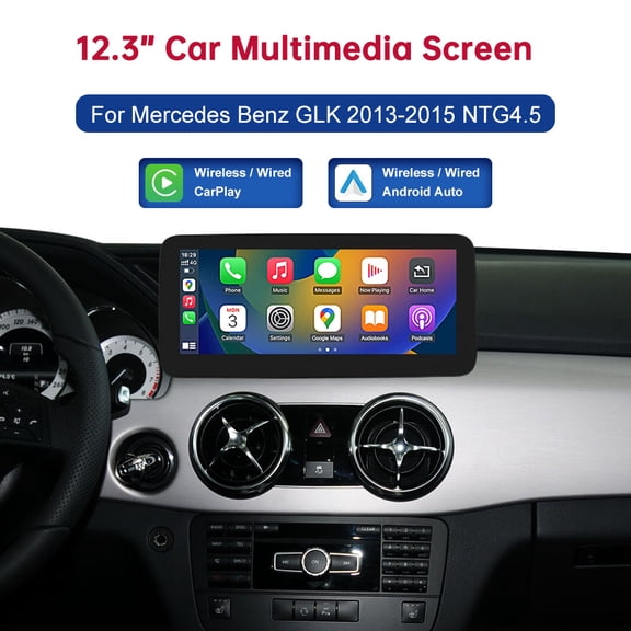 12.3 Inch Wirelesss CarPlay&Android Auto Multimedia Linux Touch Screen for Mercedes-Benz GLK X204 2013-2015 NTG4.5/4.7 System