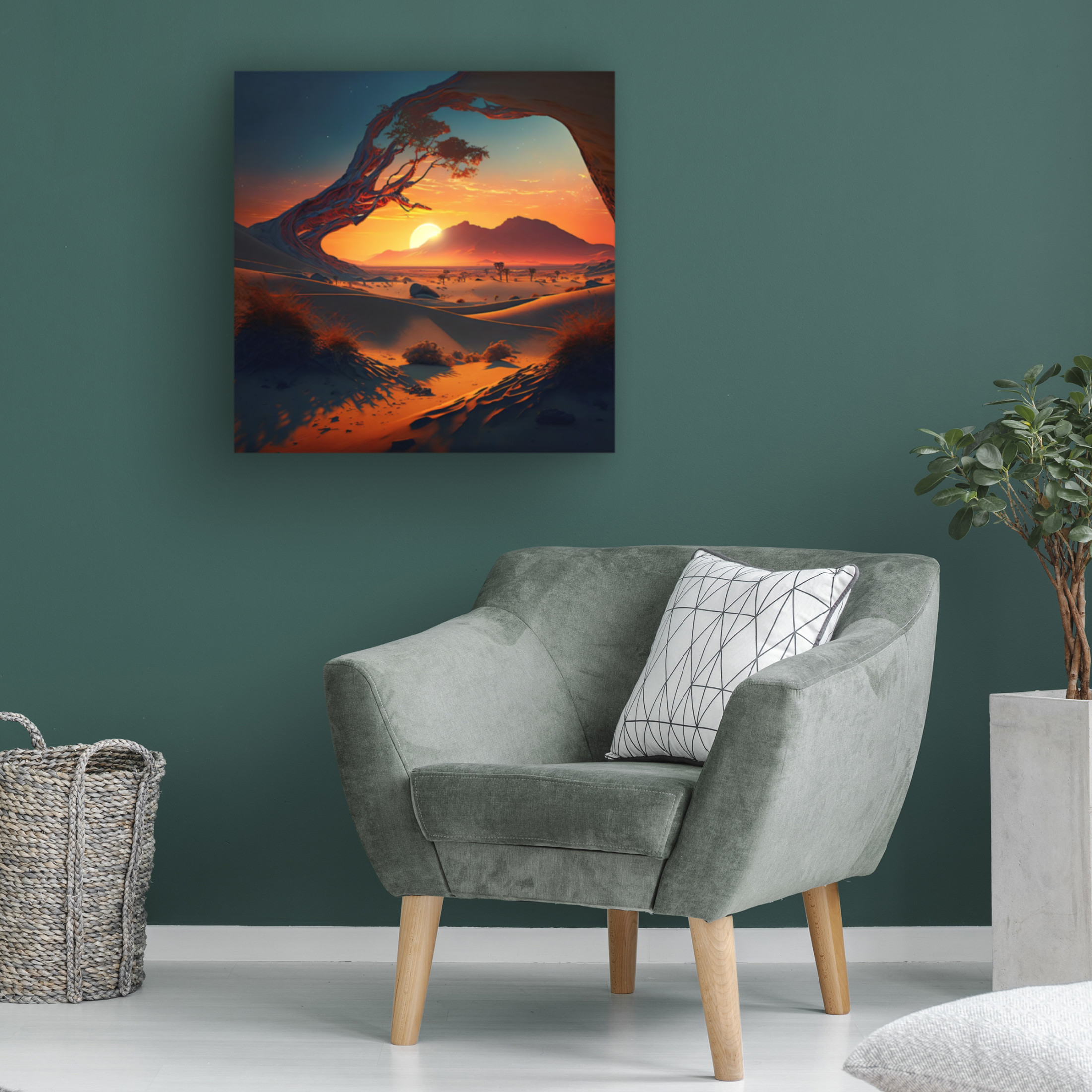 Canvas Wall Art - Ray Heere 'Desert Of Dreams 6' Wall Art for Living Room, Bedroom, or Office Décor by Trademark Fine Art - 35 x 35 Inches