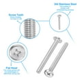 thumbnail image 3 of Uxcell Round Head Phillips Screws, 15 Pack M5-0.8 x 50mm 304 Stainless Steel 18-8 Full Thread, 3 of 7