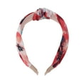 thumbnail image 4 of Unique Bargains 1 Pc Exquisite Printed Crumpled Knot Headband Wine Red, 4 of 6