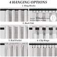 thumbnail image 4 of Jainmy 100% Blackout Flax Linen Curtains for Living Room, Rod Pocket & Back Tabs Light Blocking Thermal Insulated Bedroom Drapes ,52"x96",2 Panels,Birch, 4 of 10