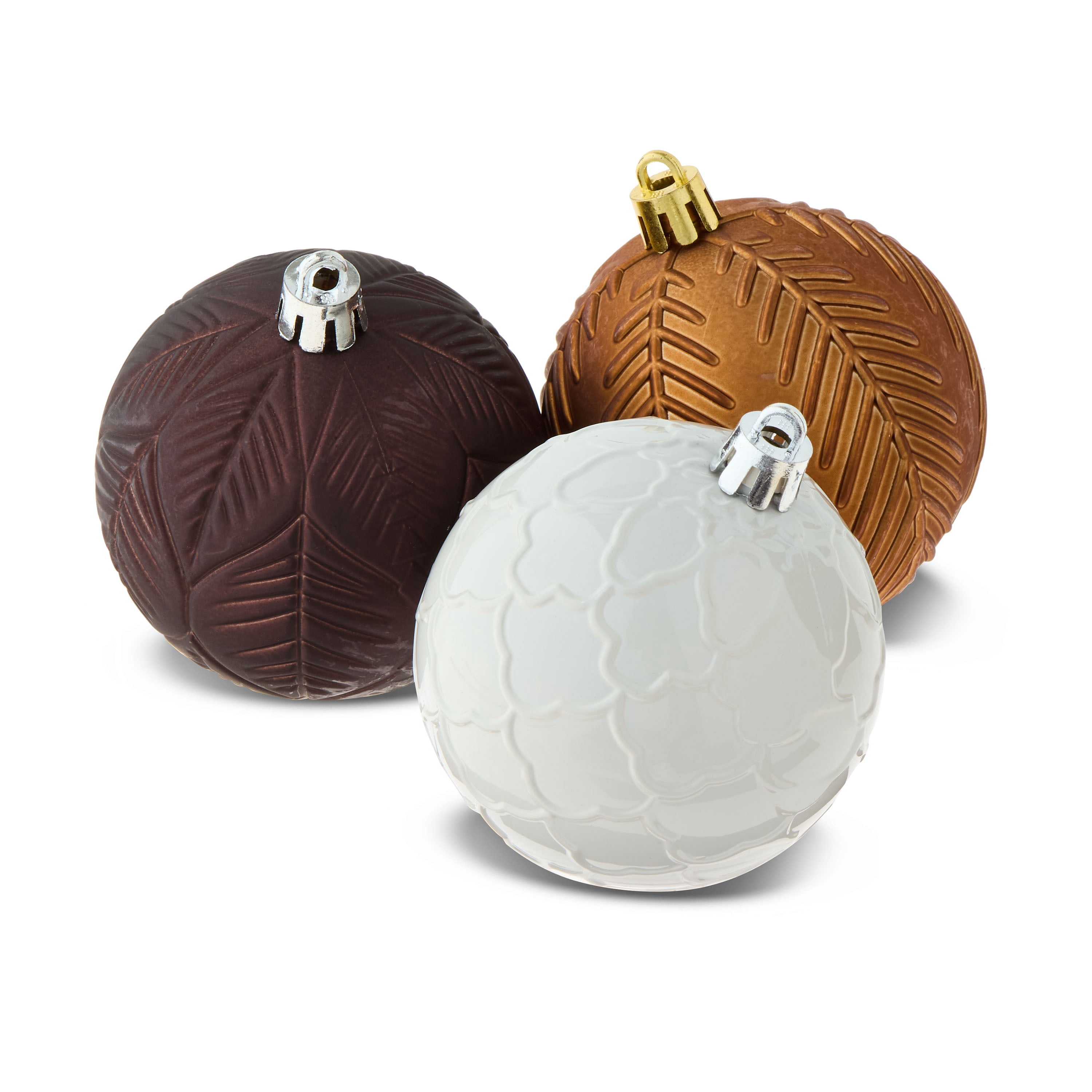 50-Count Brown Shatterproof Ball Christmas Ornaments, by Holiday Time