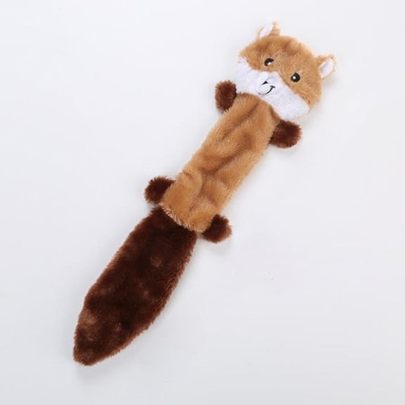 Pet Toys & Squirrel No Stuffing Squeaky Dog Toys Unstuffed Chew Toys for Small and Medium Breeds Bulk Pack Soft Flat Puppy Toys