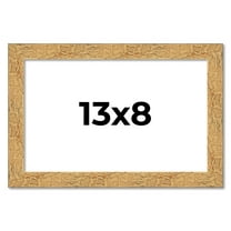 13x8 Frame Beige Real Wood Picture Frame Width 1.25 inches | Interior Frame Depth 0.5 inches |