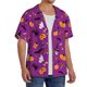 thumbnail image 2 of Balery Halloween2 Camisa Casual de Manga Corta con Botones para Hombre, Texturizada, Estilo Cubano, para Playa, Verano-Large, 2 of 5