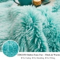 thumbnail image 5 of XeGe Shaggy Faux Fur Body Pillow Cover - Long, Soft, Decorative Fluffy Plush Pillowcase with Zipper Closure, 20" x 54", Aqua Ombre, 5 of 8