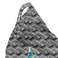 thumbnail image 5 of Abstract Lounger Chair Bag, Modern Composition of Repetitive Monochrome Diagonal Streaks in Hexagons, High Capacity Storage with Handle Container, Lounger Size, Charcoal Grey White, by Ambesonne, 5 of 5