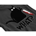 thumbnail image 4 of Black Cat Creepy Crazy Eyes Halloween Shirt Unisex Men's T-shirt, 2XL, Charcoal, 4 of 6