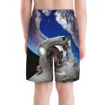 thumbnail image 3 of Cauagu Astronaut in Outer Space Print Swim Trunks for Men,Youth Boys Swim Shorts Compression Liner Beach Shorts Boys' Swimming Shorts 7-20 Years Bathing Suit-Medium, 3 of 7