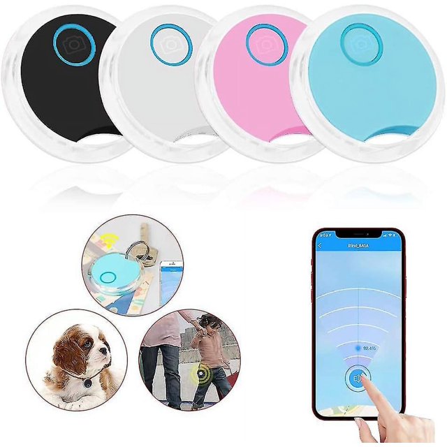 Paquete de 4 Mini rastreador Gps redondo oculto pequeño portátil al aire libre localizador de llave inteligente seguimiento