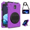 thumbnail image 2 of XYX Case for Samsung Galaxy Tab Active3 8.0 inch SM-T575 with 360 Degree Rotating, Hand Strap, Shoulder Strap, Purple, 2 of 7