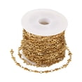 thumbnail image 2 of PVD Vacuum Plating 304 Stainless Steel link Chains with Spool Star Soldered Golden 10x4.5x1mm 5m/roll, 2 of 7