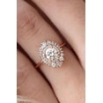 thumbnail image 3 of OM Jewels 1.21Ct Round Cut Moissanite 14K Rose Gold Plated Women's Wedding Ring, 3 of 4