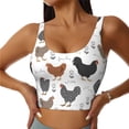 thumbnail image 2 of Uemuo Retro Rooster Pattern Women's Sports Bra - High Impact Support, Breathable, and Comfortable Athletic Bra for Running, Yoga, and Workouts, 2 of 9