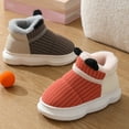 thumbnail image 6 of Otqutp Kids Puffy Cozy Slipper Booties, Girls Winter Fuzzy Warm Full Wrapped Thick-Soled Sherpa Plush Indoor Outdoor Shoes, 6 of 7