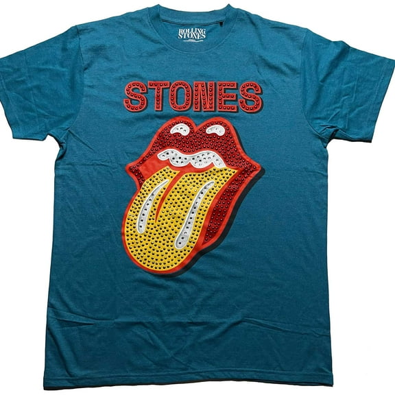 The Rolling Stones Unisex T-Shirt Dia Tongue (Diamante) (Large)