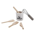 thumbnail image 3 of 1:12 Casa de muñecas Mini cuchillo de madera tenedor batidor de metal tarro juego de accesorios de cocina para muñecas, 3 of 8