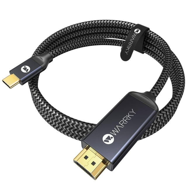 Cable USB C a HDMI Warrky de 3 m (4K @60Hz) Tipo-C a HDMI 2.0