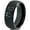 Black Dome Tungsten, variant on Tungsten Deer Staring Doe Love Engraved Band Ring 8mm Men Women Comfort Fit Black Dome Polished