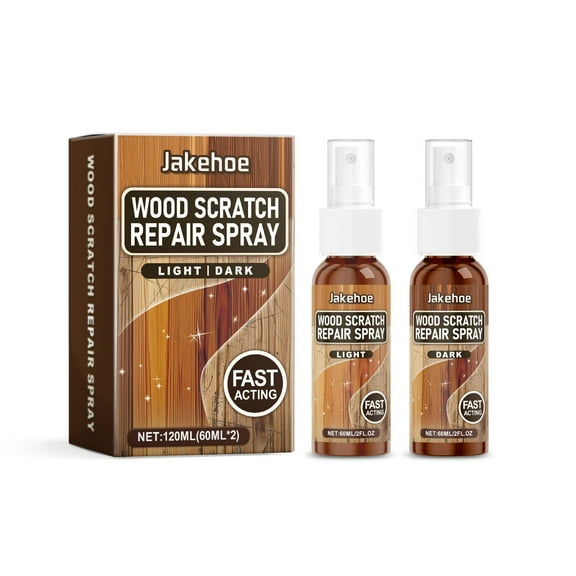 Scratch Concealer for Real Wood Furniture and Floor Cover Kit and Scratches on Wood Surfaces (Light and Dark)