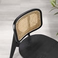 thumbnail image 2 of Modway Habitat 18" Wood & Rattan Dining Side Chair in Black & Natural, 2 of 9