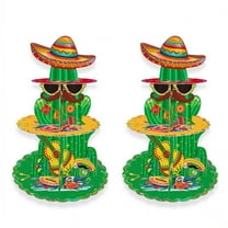 Fiesta Mexican Decorations,2Pcs Cupcake Stands for Mexican Fiesta ,Cupcake Topper Taco Cupcake Holder