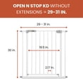 thumbnail image 2 of Open Box hauck 59726 Open N Stop KD Safety Gate for Doors 29 to 31", White, 2 of 7