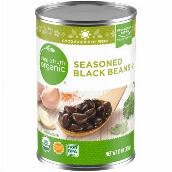 2X-Simple Truth Organic Seasoned Black Beans - 15 oz