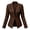 B02_Coffee, variant on Women's Fitted Suede‑Look Open Front Blazer Jacket, Lapel Long Sleeve Slim Fit Buttonless Coat for Fall Winter Daily Business Casual(B02_White,S)