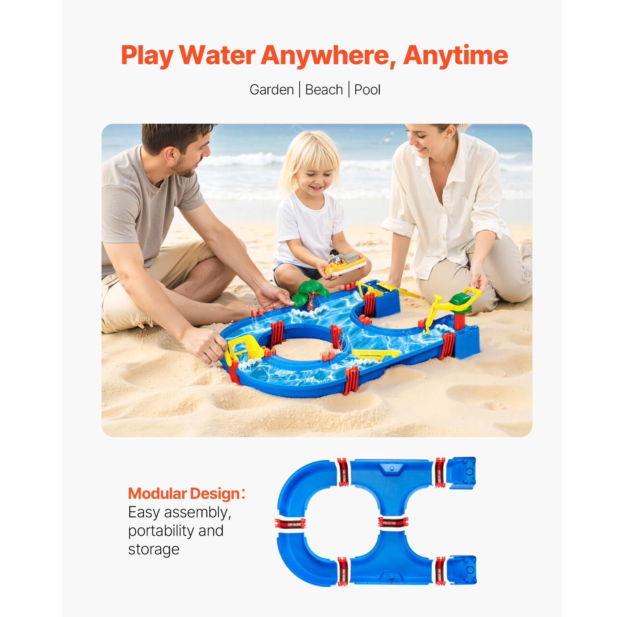 Toddler Water Table Outdoor Water Park Playset with 39 Accessories for Backyard Beach Sensory Play Ages 3+