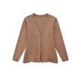 thumbnail image 4 of HH TRAF Otoño Mujer Elegante 6-Color Manga Larga Botones Cubiertos Cárdigan Casual Mujer Cuello En V Chaqueta De Punto Elástico Mujer, 4 of 5