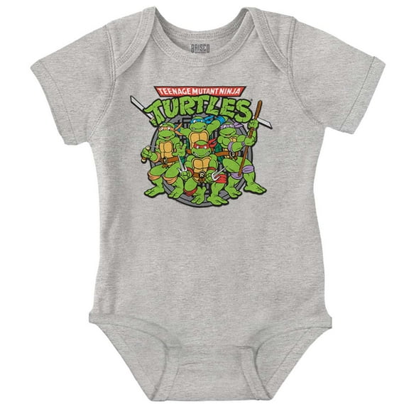Teenage Mutant Ninja Turtles Group Romper Boys or Girls Infant Baby Brisco Brands 12M