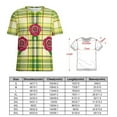 thumbnail image 2 of Flower Grid Pattern T-Shirts Casual T-Shirt Short Sleeve Women Trendy Tshirt Beach Custom Tops, 2 of 5