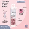 thumbnail image 3 of Miyuki Delica Seed Beads – Size 11/0 (1.6 mm), DB1840F, Duracoat Galvanized Matte Hot Pink, 7.2 g, Approx. 1440 Beads, 3 of 7