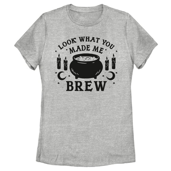 Women's Lost Gods Halloween Look What You Made Me Brew Graphic Tee Athletic Heather Medium