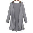 thumbnail image 3 of Uqiangy Open Front Knitted Sweater Oversized Casual Loose Solid Loose Fit Open Front Chunky Soft Knit Pullover Sweater Fall Sweatshirt Woman Sweater Gray L, 3 of 3
