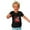 Black, variant on Wavsuf Kids T-Shirts for Boys Printed Crew Neck Casual Summer Black Shirts Size 4-5 Years