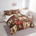 thumbnail image 3 of Homewish Merry Christmas Tree Bedding Comforter Set 7 Pieces for Kids Teens Adults,Vintage Aesthetic Full Bedding Set Lightweight,Xmas Geometric Plaid Fitted Sheet Flat Sheet,Ultra Soft Home Decor, 3 of 8