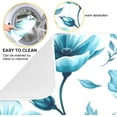 thumbnail image 2 of Blue-green Flowers and Leaves Dish Drying Mat Kitchen Counter Mat Draining Mat Kitchen Accessories Dish Rack Pad for Dishes, Utensils, Countertops, Sinks 16x18in, 2 of 6